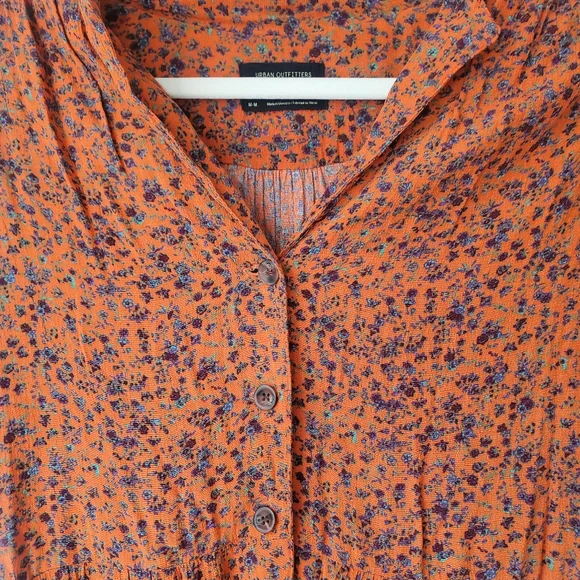Urban Outfitters Orange Floral Dress - Picture 10 of 12